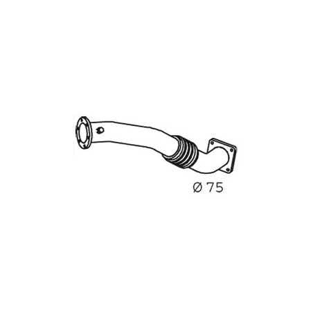 Tube d'échappement avant frein sur Echap. pour Iveco Eurocargo