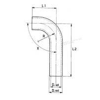 Durite coudée pour échangeur  pour Renault B80