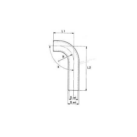 Durite coudée pour échangeur  pour Renault B80