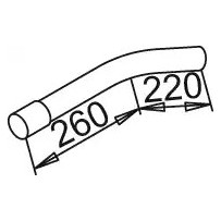 Tube intermédiaire avant pour Mercedes Benz 1419