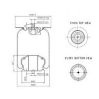 Coussin d'air, avec piston acier pour Iveco Bus Civis, Cristalis