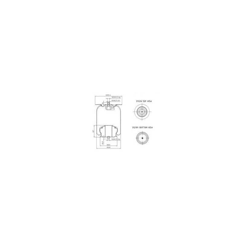 Coussin d'air, avec piston acier pour Iveco Bus Civis, Cristalis