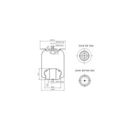 Coussin d'air, avec piston acier pour Iveco Bus Civis, Cristalis