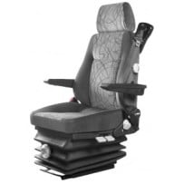 Siège de camion mécanique, commande à gauche, lombaire, tissu noir, entraxe 230 mm