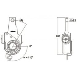 Levier régleur, automatique pour MAN F/M/L 2000, F/M/G 90, F 7/8/9