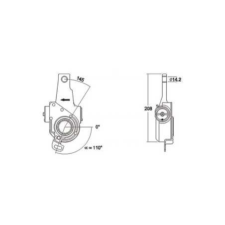 Levier régleur, automatique pour MAN F/M/L 2000, F/M/G 90, F 7/8/9