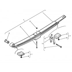 Lames de ressort arrière 3 L pour Renault Trucks Midlum