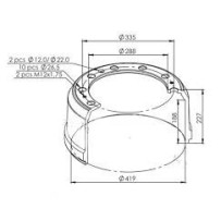 Tambour de frein pour Remorque Gigant/SAE/SMB