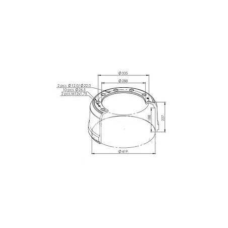 Tambour de frein pour Remorque Gigant/SAE/SMB