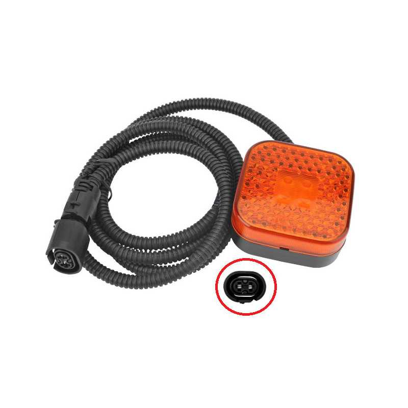 Feu de gabarit latéral, avec fiche femelle