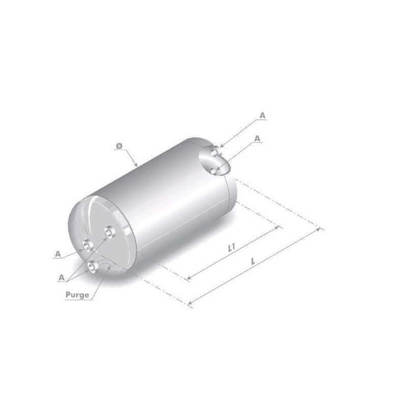 Réservoir de freinage 40L pour Volvo FS7