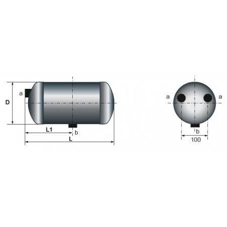 Reservoir d'air 8 Litres pour Renault Trucks S100