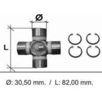 Machoire d'arbre de transmission E : 49.5 pour Renault Mascott