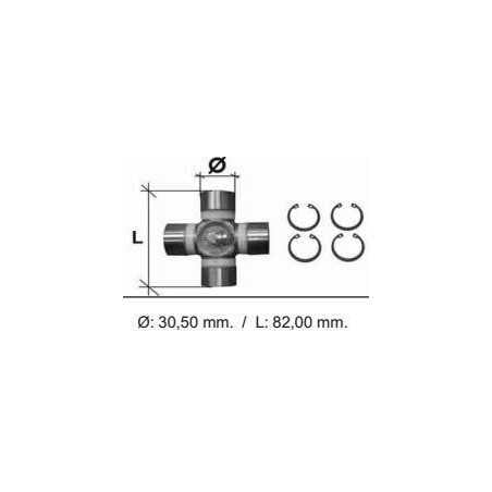 Machoire d'arbre de transmission E : 49.5 pour Renault Mascott