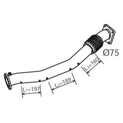 Tuyau d'échappement pour Iveco Eurocargo