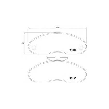 Plaquettes de Frein Fixation D14 pour Renault B80/Mascott