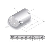 Reservoir d'air 30 L pour Volvo FH