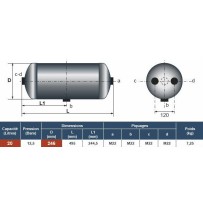 Réservoir d'air 20L pour Iveco - Daf