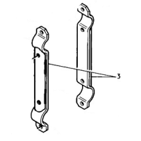 1/2 Bielle de barre stabilisatrice arrière entraxe 265mm pour Renault
