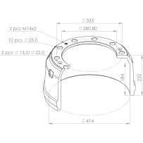 Tambour de frein AV / AR pour Renault Serie G / R / Premium / Kérax