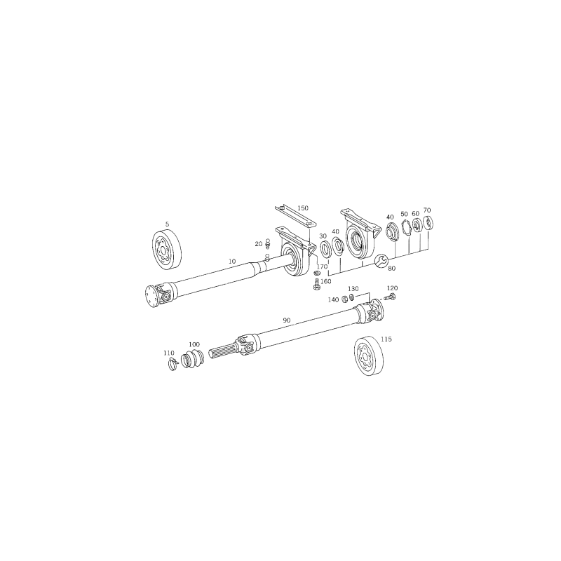 Arbre de transmission complète pour Mercedes Benz 407/408
