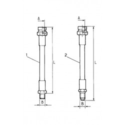 Flexible de frein avant L: 595 pour Renault Trucks S100