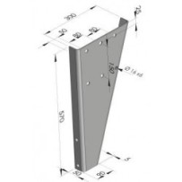 Paire de supports de Barre anti-encastrement  300X570X90 EPAISSEUR 5 MM