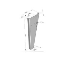 Paire de supports de Barre anti-encastrement 300X720X90 EPAISSEUR 8 MM