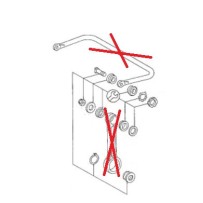 Kit réparation des 2 biellettes en bout de barre stabilisatrice Arrière pour Mercedes