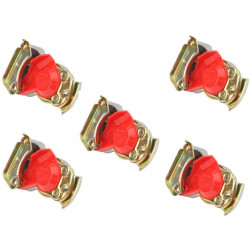 Lot de 5 Mains d'accouplement côté Tracteur, Rouge