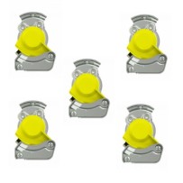 Lot de 5 Mains d'accouplement côté Tracteur, Jaune