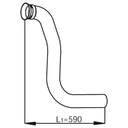 Tube sortie turbo pour...