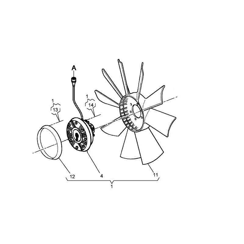 Ventilateur avec coupleur pour Renault Trucks Kérax  7482292334