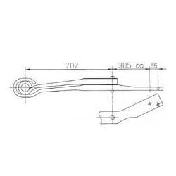 Ressort à lames AR, gauche...
