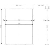 Faisceau de Radiateur, nu sans connexion d'eau, Pour Renault Série M