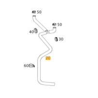 Flexible d'écoulement d'eau  pour Mercedes Benz Actros