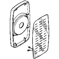 Support de Miroir, pour rétroviseur principal réglable électriquement, pour Renault,