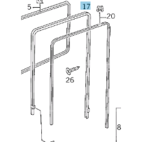 Cadre de vitre gauche pour Mercedes Benz 914