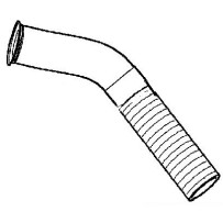 Tube échappement, de moteur à silencieux, pour Renault Kerax