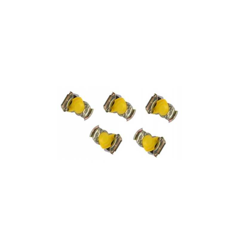Lot de 5 mains d'accouplement Semi, Remorque, Jaune