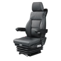 Siège G, Susp. et Lomb. Pneum., Ceint., Accoud., Cuir Gris, Entrx216mm