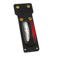 FE12 LED Feu de gabarit et d'encombrement LED 12/24V cristal + rouge