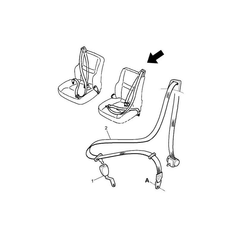 Ceinture de sécurité conducteur pour Renault Trucks premium