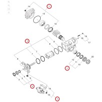 Jeu de joints pour boitier de direction, pour Volvo