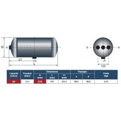 Réservoir air 25 litres...