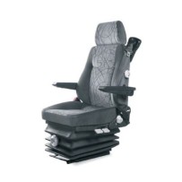 Siège G, Susp et Lomb Mécan., ceinture et accoudoirs, Tissus Gris, EntrX 216mm