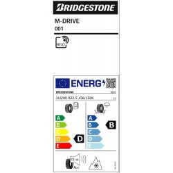 Pneu Bridgestone 315/80R22.5 M-DRIVE 001 MD1 Z 156K150K TL ACT