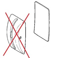 Glace de rétroviseur principal, nue, D ou G, Origine, pour Renault