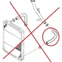 Durite Inférieure de radiateur d'eau, pour Renault