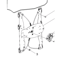 Lève vitre électrique, sans moteur pour Renault Trucks T